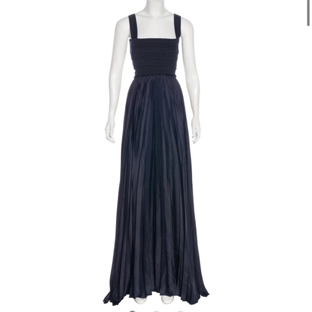 A.L.C. Pleated Olivia Gown navy XS